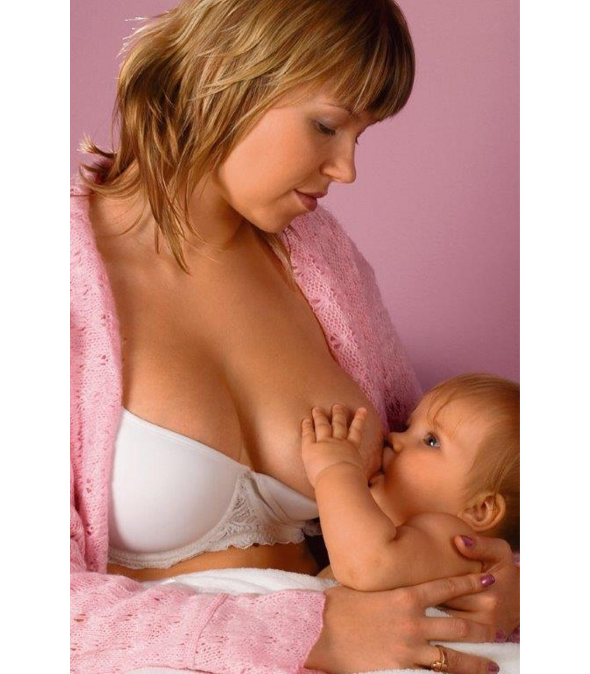 Cotton nonwired nursing bra. Deep, comfortable cups. Great support. Up to J  cup