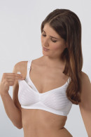 Nonwired nursing bra made of luxury "superfine" fabric . Soft, seamless cups.