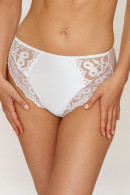 High-waist slip made of durable spandex fabric with lace on the