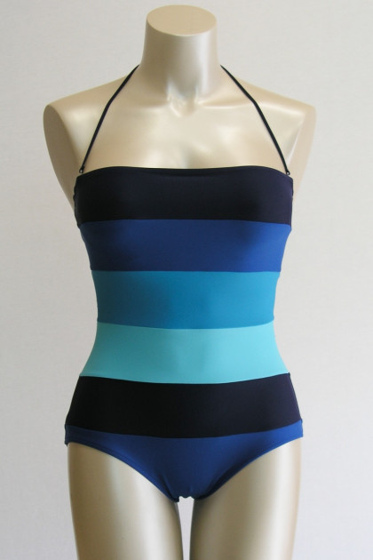 Ολόσωμο μαγιό στράπλες με μπανέλες