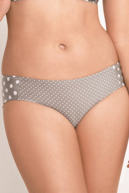 Polka dot slip made of soft microfiber.  Does not press the thighs.
