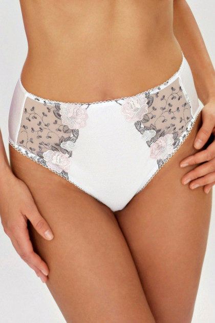 Elegant slip with classy lace and embroidery on the front