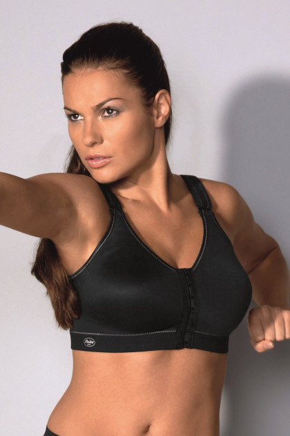 Firm support front closure non-wired sports bra