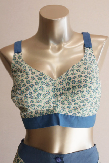 Μπικίνι/homewear τοπ βαμβακερό χωρίς μπανέλες