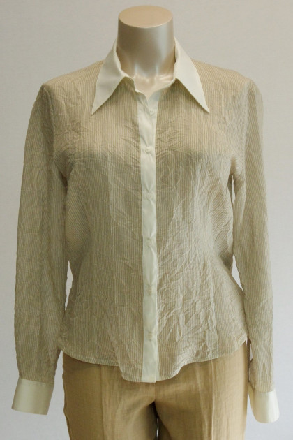 ΠΟΥΚΑΜΙΣΟ με μετάξι και γκοφρέ ύφασμα