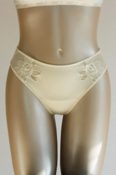 Elegant thong with embroidery on the front