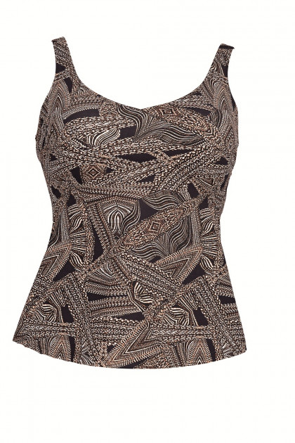 Τανκίνι εμπριμέ τοπ χωρίς μπανέλες