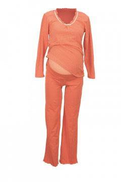 Cotton pregnancy - breastfeeding pyjama with elastic pants