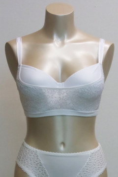 Elegant bra with hidden underwire and lace