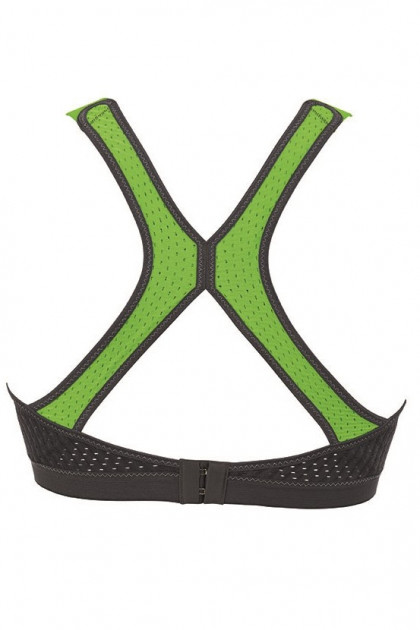 Functional maximum support non-wired sports bra with cross straps on the back