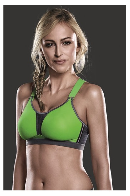 Functional maximum support non-wired sports bra with cross straps on the back