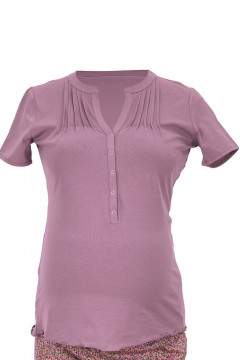 Pregnancy and nursing pyjama top with front buttons. Made of pure cotton.