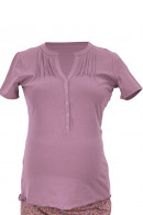 Pregnancy and nursing pyjama top with front buttons. Made of pure cotton.