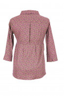 Floral, cotton pyjama top with buttons for pregnancy and nursing