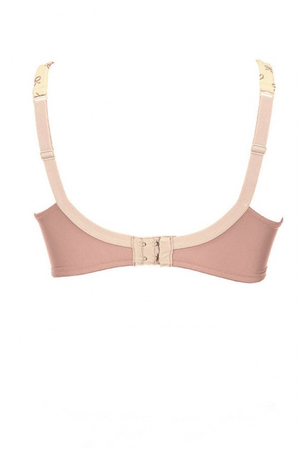 Bicolored nonwired nursing bra with pattern and soft cups