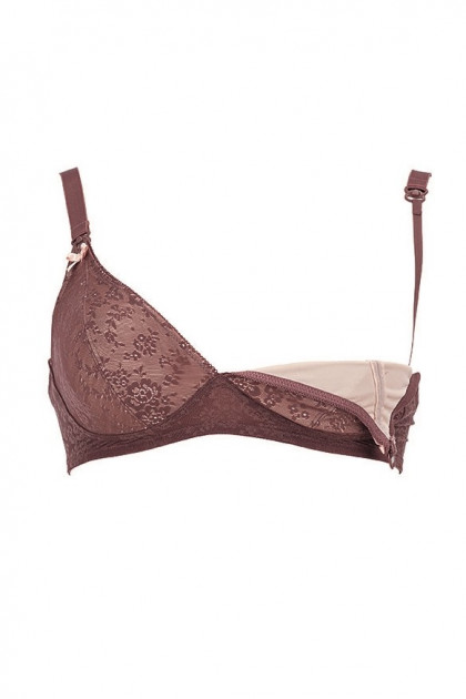 Ρομαντικό σουτιέν θηλασμού χωρίς μπανέλες με δαντέλα φλοράλ