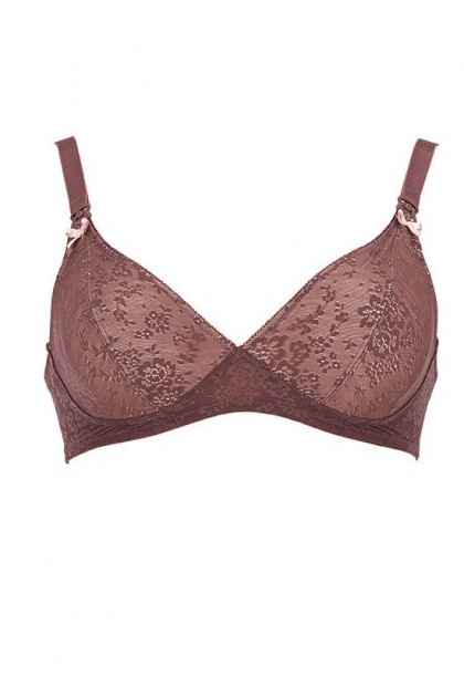 Ρομαντικό σουτιέν θηλασμού χωρίς μπανέλες με δαντέλα φλοράλ