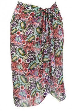 Printed PAREO SKIRT with drawstring for more convenience