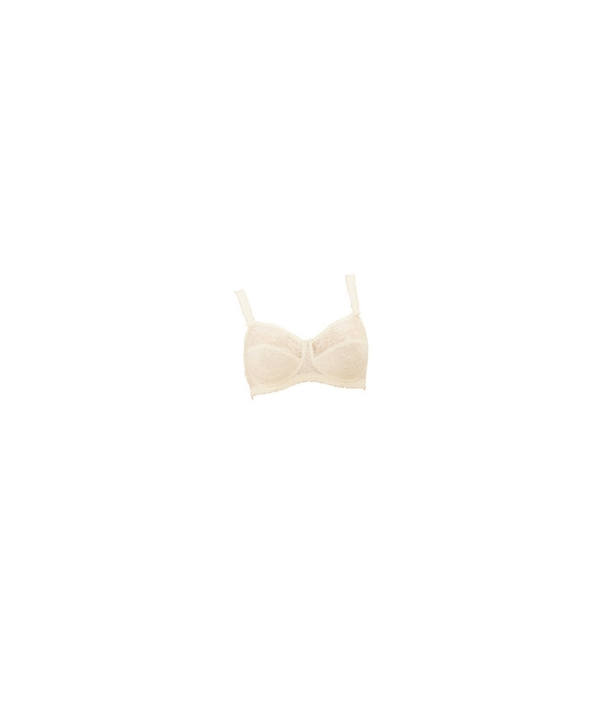 Functional, luxury non-wired bra with lace and velvet