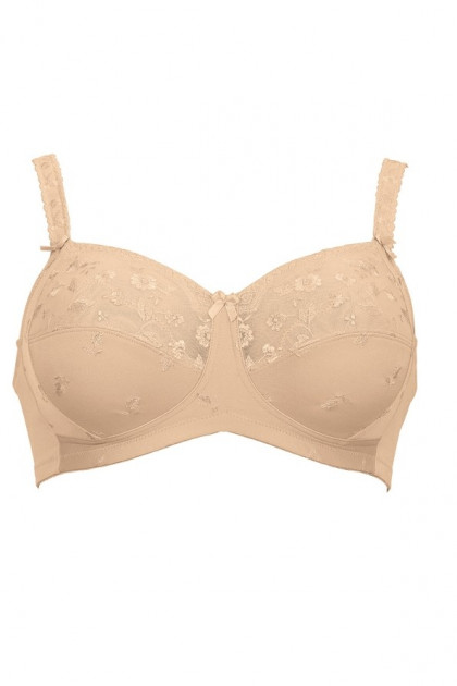 Κομψό σουτιέν μαστεκτομής χωρίς μπανέλες με δαντέλα στο ντεκολτέ