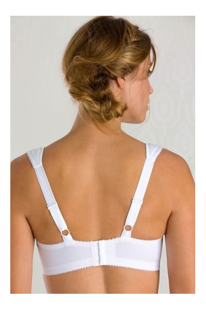 Bαμβακερό σουτιέν χωρίς μπανέλες από φίνα ελαστική δαντέλα με ενισχυμένα πλαϊνά και φαρδιές τιράντες