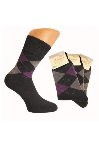 Themo KAΛΤΣΕΣ σετ 3 τεμαχίων σε σχέδιο ρόμβων. Διάφορα χρώματα. Ιδανικό για δώρο