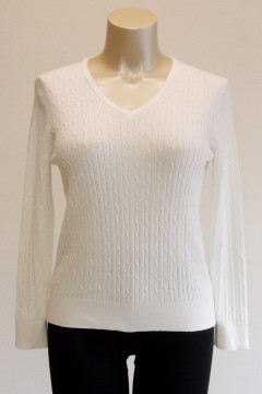Light cotton V-neck sweater