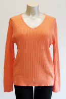 Light cotton V-neck sweater