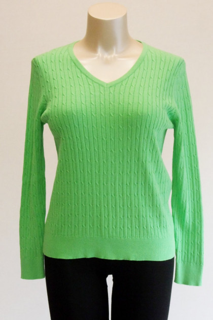 Bαμβακερό ελαφρύ πουλόβερ με λαιμόκοψη σε σχήμα V