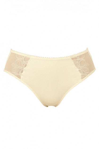 Classy, high-waisted slip with lace on the sides