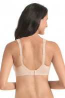 Cotton, comfortable nonwired nursing bra made of cool, piqué fabric. Up to J cup