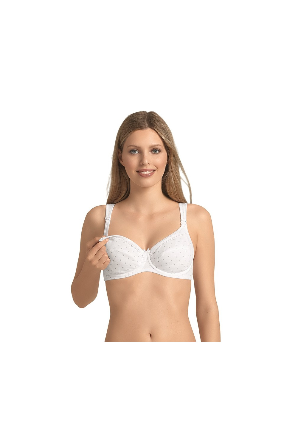 Cotton nursing bra with soft underwire that does not press the