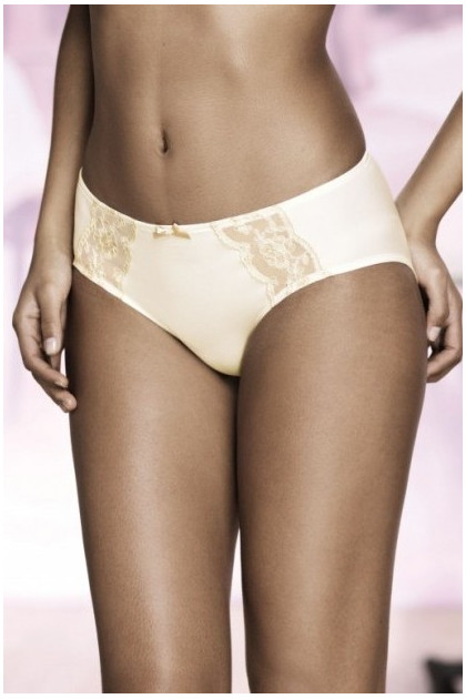 Lace, high-waisted slip made of fine microfiber fabric. Flatters the body