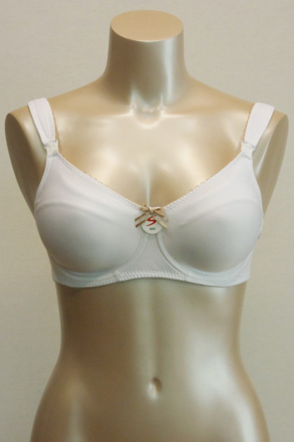 Κομψό σουτιέν θηλασμού με μπανέλες και διακριτική δαντέλα