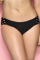 Polka dot slip made of soft microfiber.  Does not press the thighs.