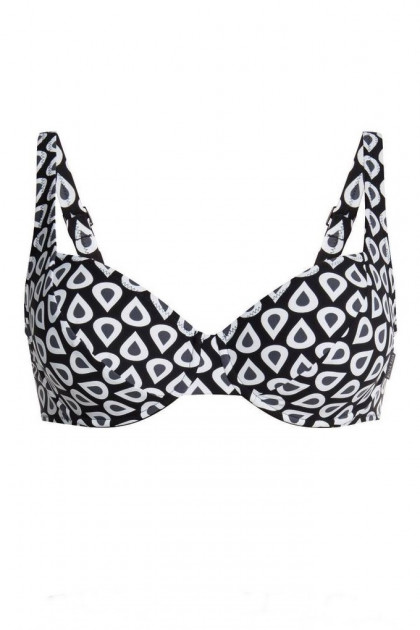 Κομψό μπικίνι τοπ με μπανέλες. Τέλεια κάλυψη και εφαρμογή