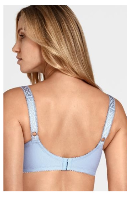 Underwired bra with elastic lace for heavy breasts