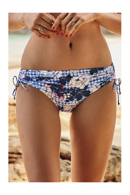 Ρομαντικό σλιπ μαγιό τύπου hipster με ρυθμιζόμενα κορδονάκια στο πλάϊ