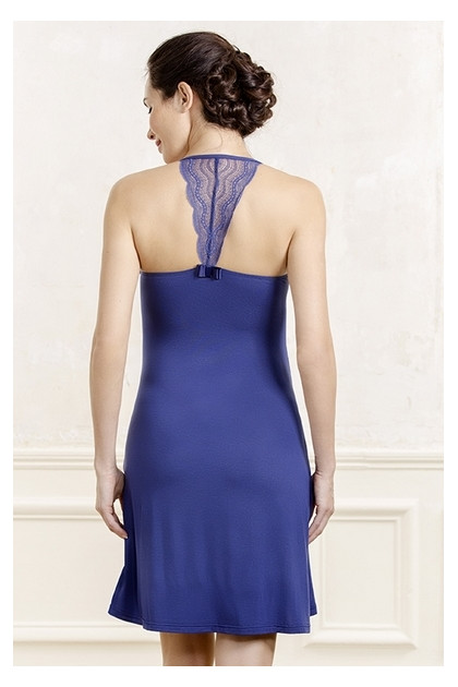 Elegant pregnancy - nursing nightdress with delicate lace on the décolleté and back