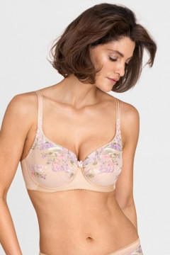 Meadow Dreams floral underwired bra with push-up cups