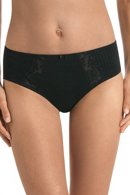 High waist slip with jacquard design on the front made of soft microfiber