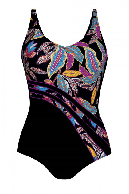 Φλοράλ ολόσωμο μαγιό μαστεκτομής χωρίς μπανέλες με κρουαζέ σχέδιο που κομψαίνει