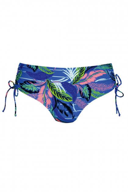 Εμπριμέ σλιπ μαγιό (hipster) με κορδονάκι που αυξομειώνεται. Πολύ άνετο