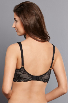 Comfortable nonwired nursing bra with padded cups and lace