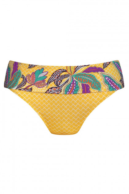 Κομψό σλιπ μαγιό που αναδιπλώνει. Σμιλεύει τη σιλουέτα. Aπό ύφασμα Xtra Life Lycra