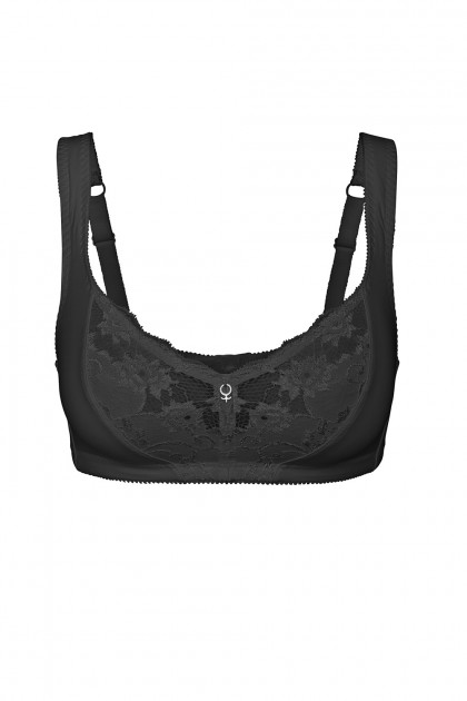 Nancy soft non-wired bra with lace on cups