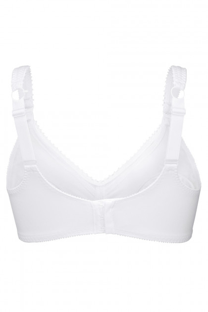 Cotton, comfortable nonwired nursing bra. Can also be tied crosswise.
