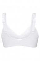 Cotton, comfortable nonwired nursing bra. Can also be tied crosswise.