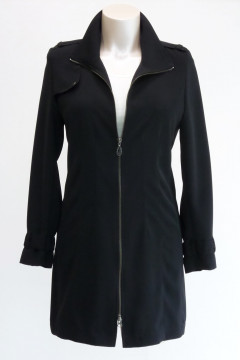 Black long jacket with zipper