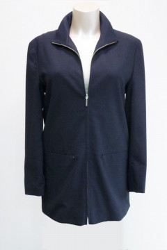 Blue jacket with zipper and pockets